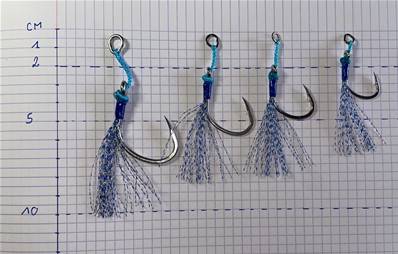 Hameçon jig asari D-BARB BLUE ASSIST 1/0
