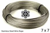 Wire 7x7 , 270 LB , 10m no nylon coated