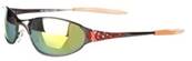 Lunette Biker croix de malt orange