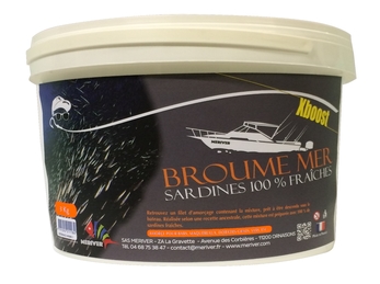 appats Broume sardine broyé en seau 3Kg MERIVER