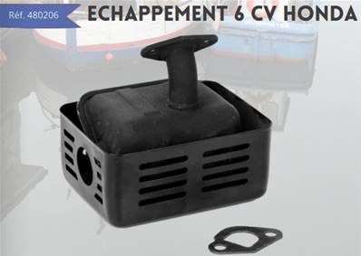 VIROSEA SAV echappement 6cv HONDA GX160&200  168/170F de 6.5 à 7.5cv