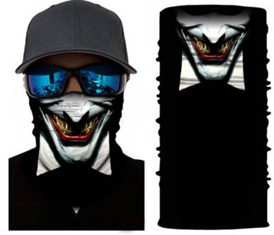 Masque tube protection solaire CLOWN SOURIRE JAUNE