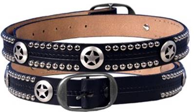 Ceinture cuir noir cloutée HOT LEATHERS western star taille 38