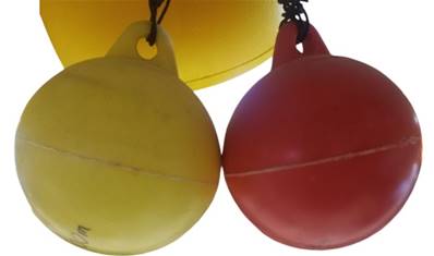 Flotteur DULAC dia 20cm prof 600m jaune sac/14
