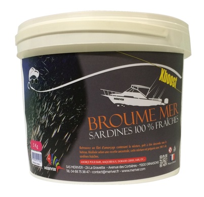 appats Broume sardine en seau 5Kg MERIVER